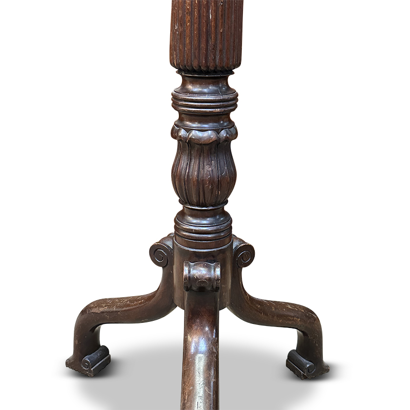 base of Victorian turned mahogany standing lamp