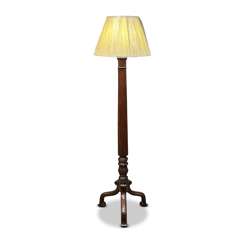 Victorian turned mahogany standing lamp