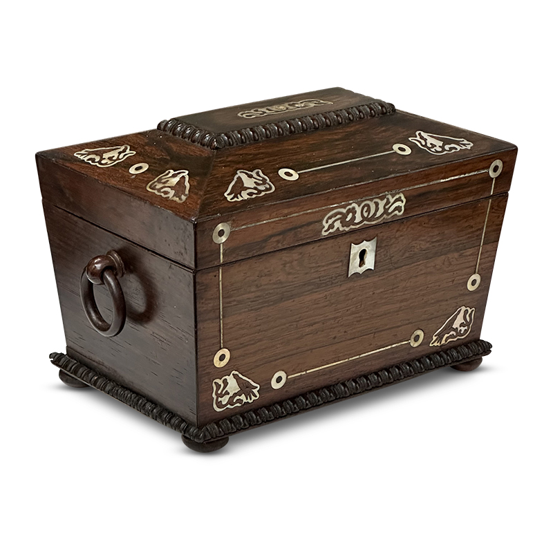 William IV rosewood tea caddy