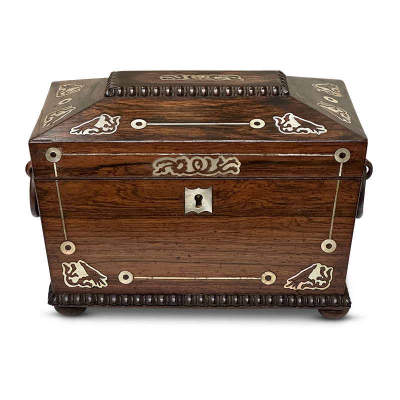 William IV rosewood tea caddy