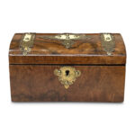 dome top walnut stationery box