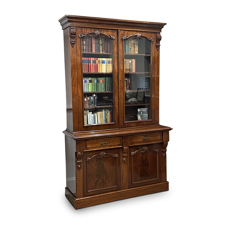 English Mahogany Bookcase c.1870