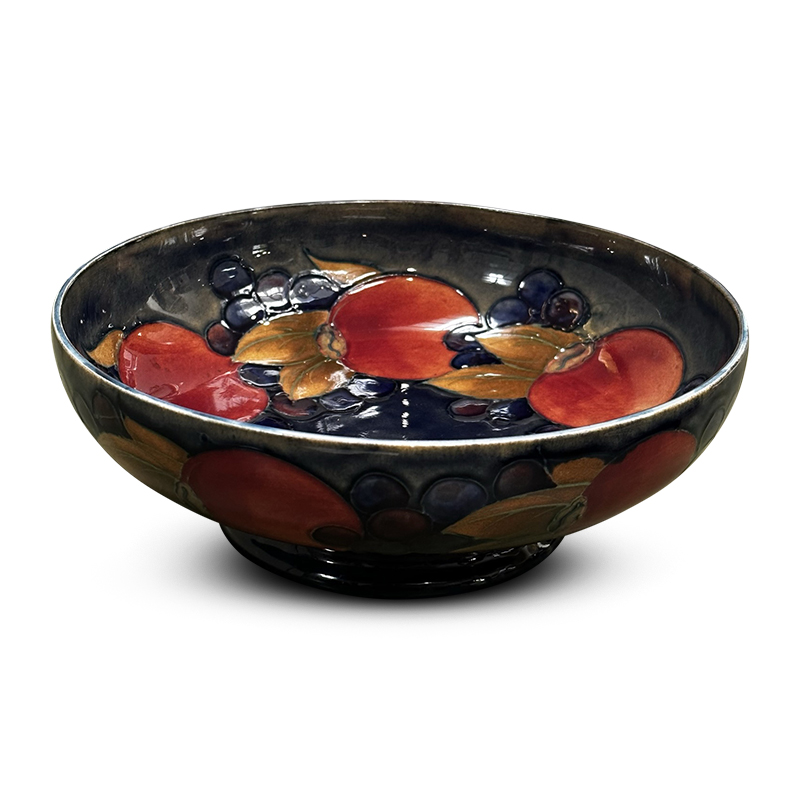 Moorcroft bowl pomegranate side