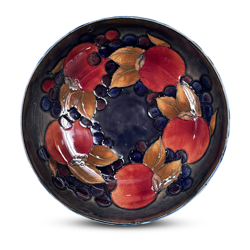 Moorcroft bowl pomegranate side