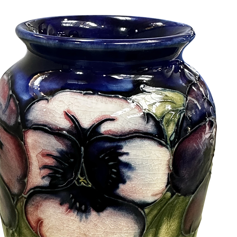 Moorcroft pansy vase