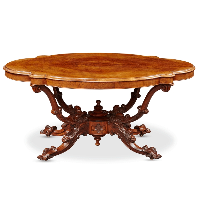 burr walnut centre table