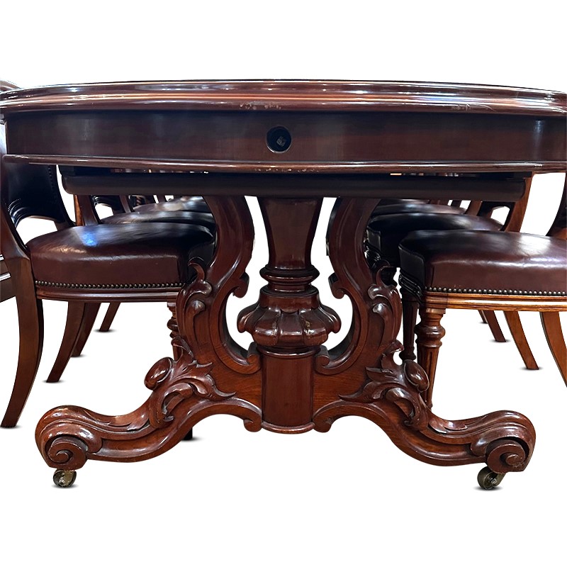 large mahogany dining table