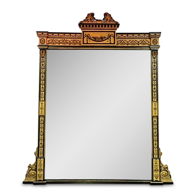 Empire overmantle mirror