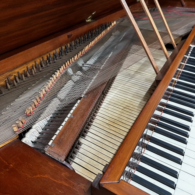 antique Georgian piano strings