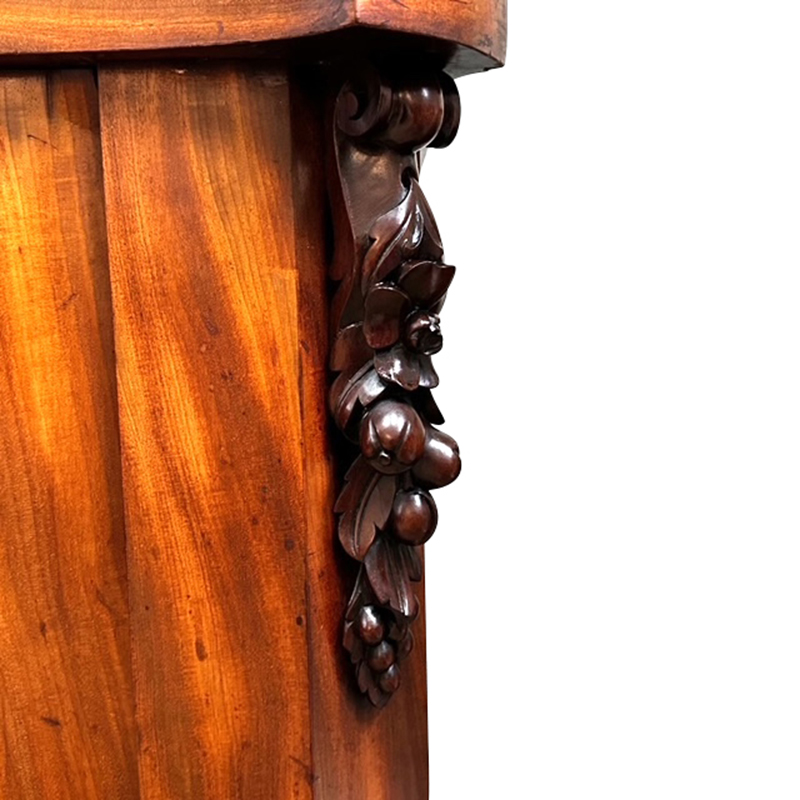 Victorian antique mahogany sideboard detail