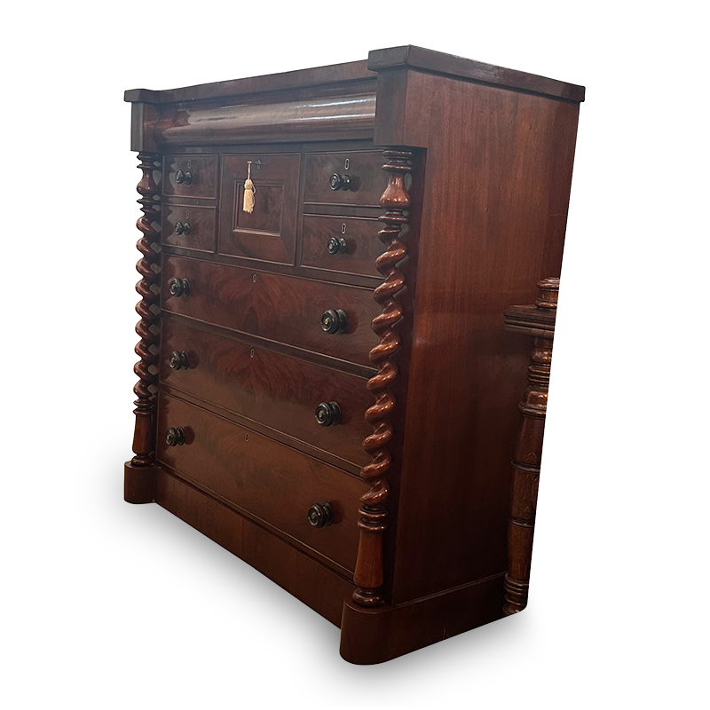 Scottish mahogany chest