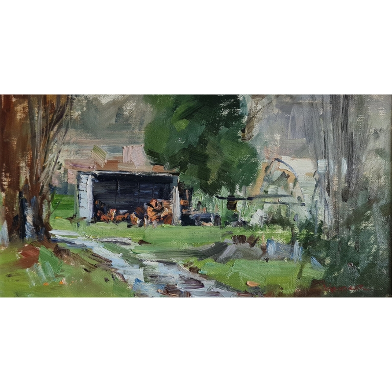 The old woodshed_ 6x12_oil on linen Ben Winspear