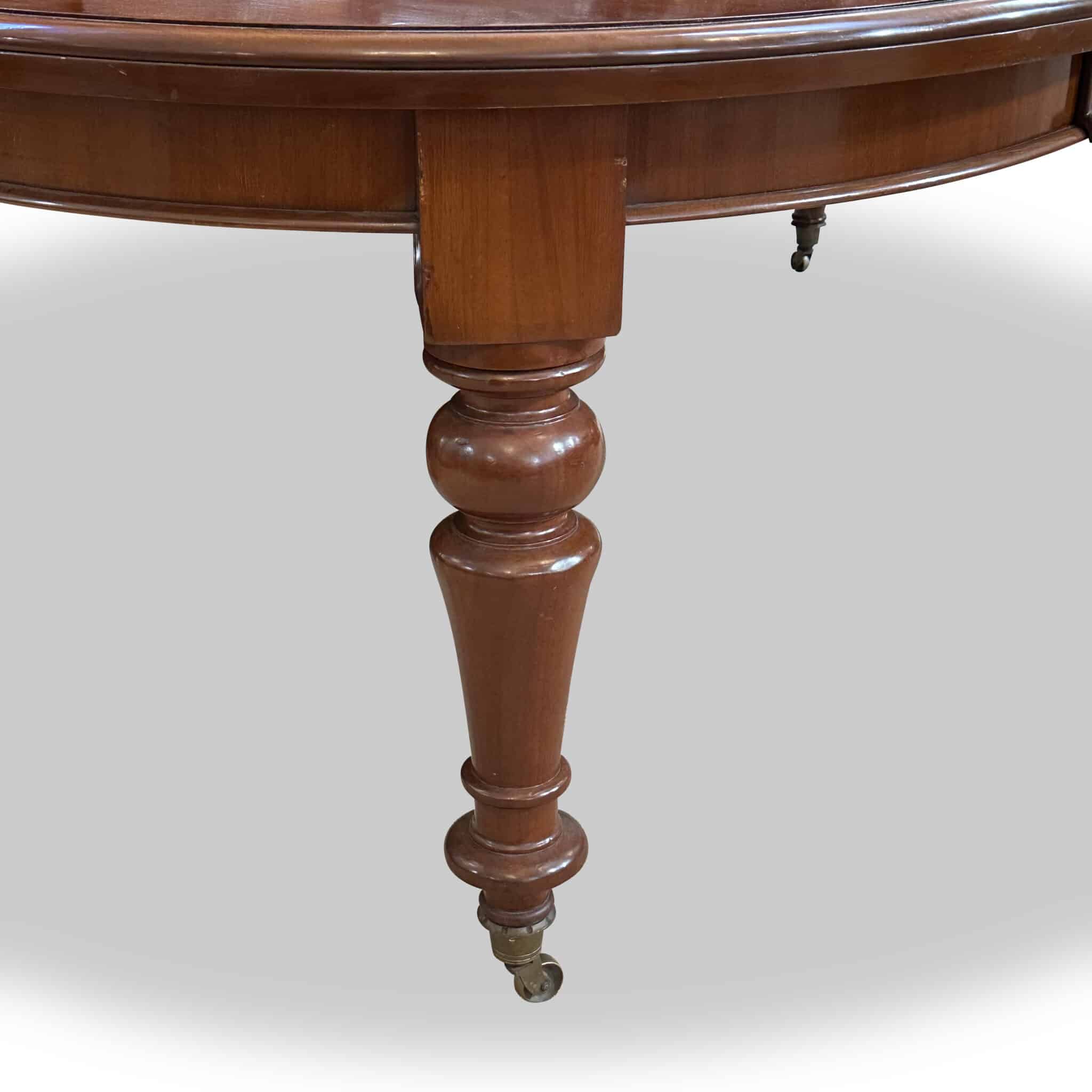 Australian cedar 3 leaf D-end dining table