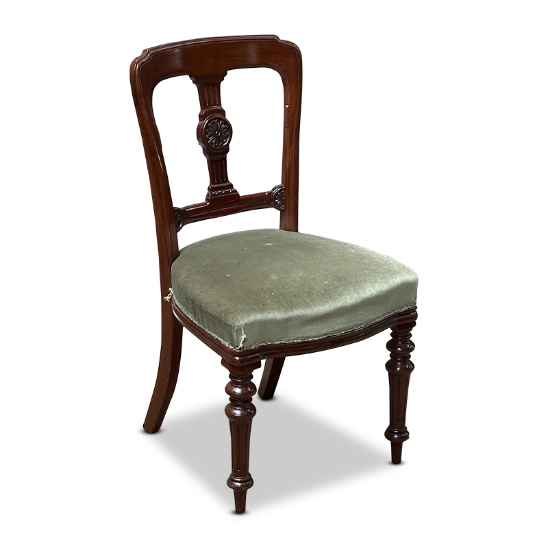 Vic mahogany dining chairs green