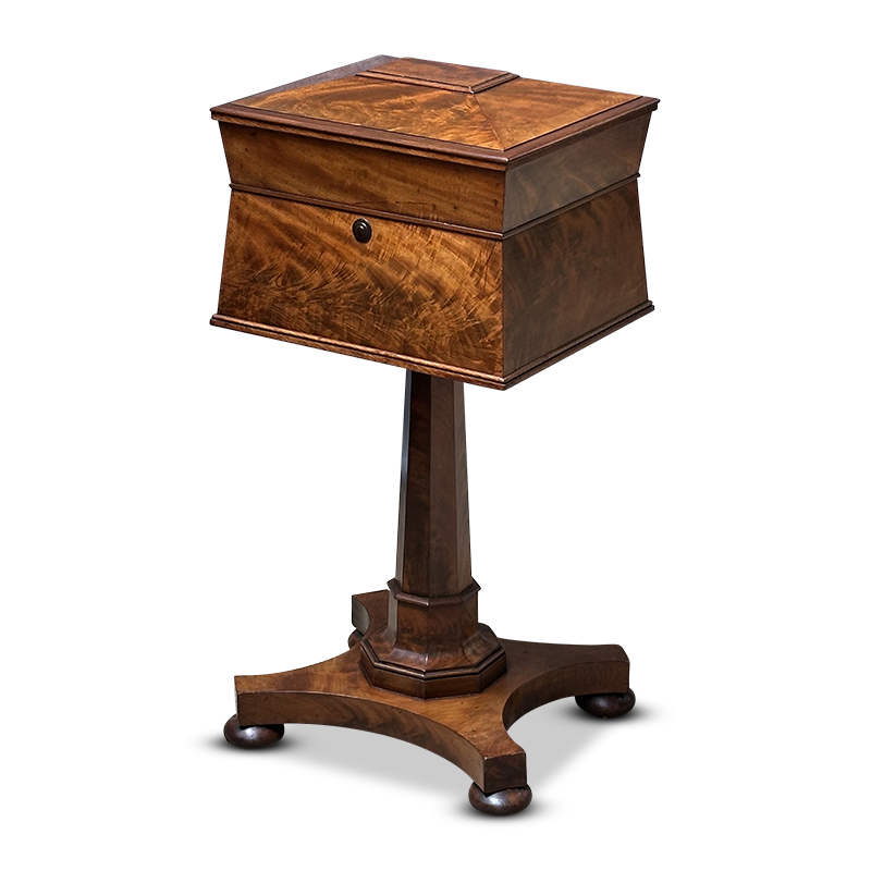 William IV Mahogany decanter box on stand