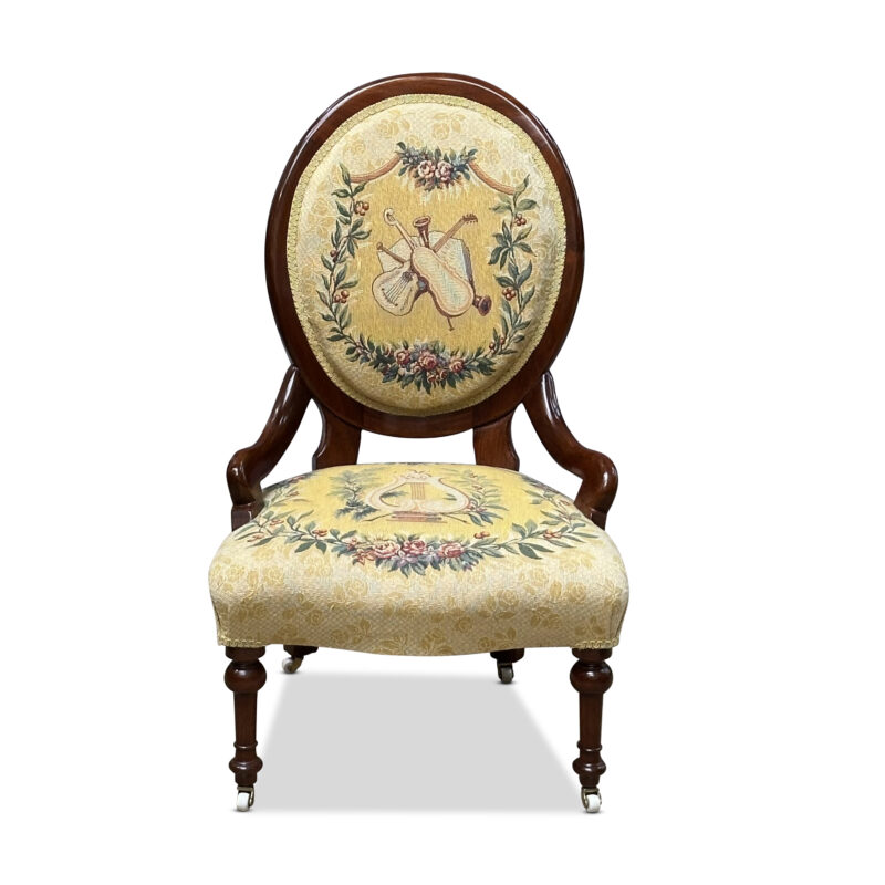 Victorian music themed ladies chair