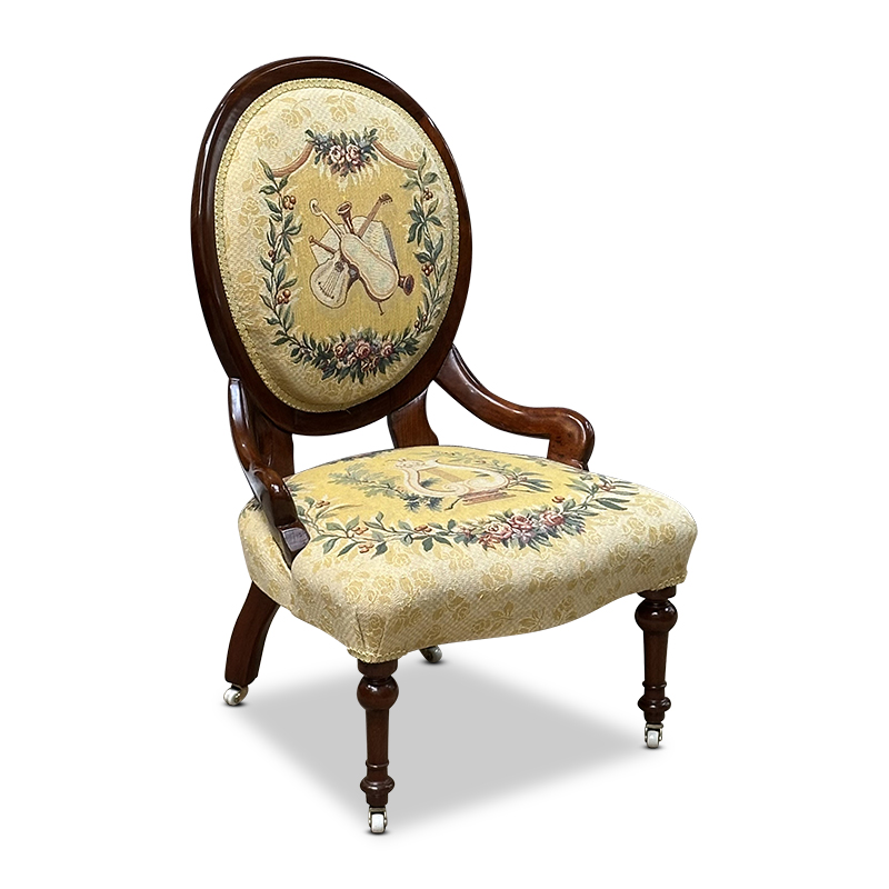 Victorian music themed ladies chair