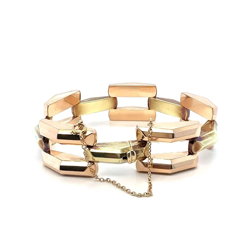 14ct gold vintage chunky link bracelet