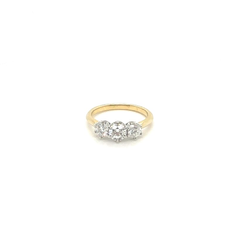 3 stone diamond ring 0.56ct