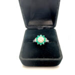 Emerald and diamond ring