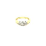 18ct gold diamond trilogy ring