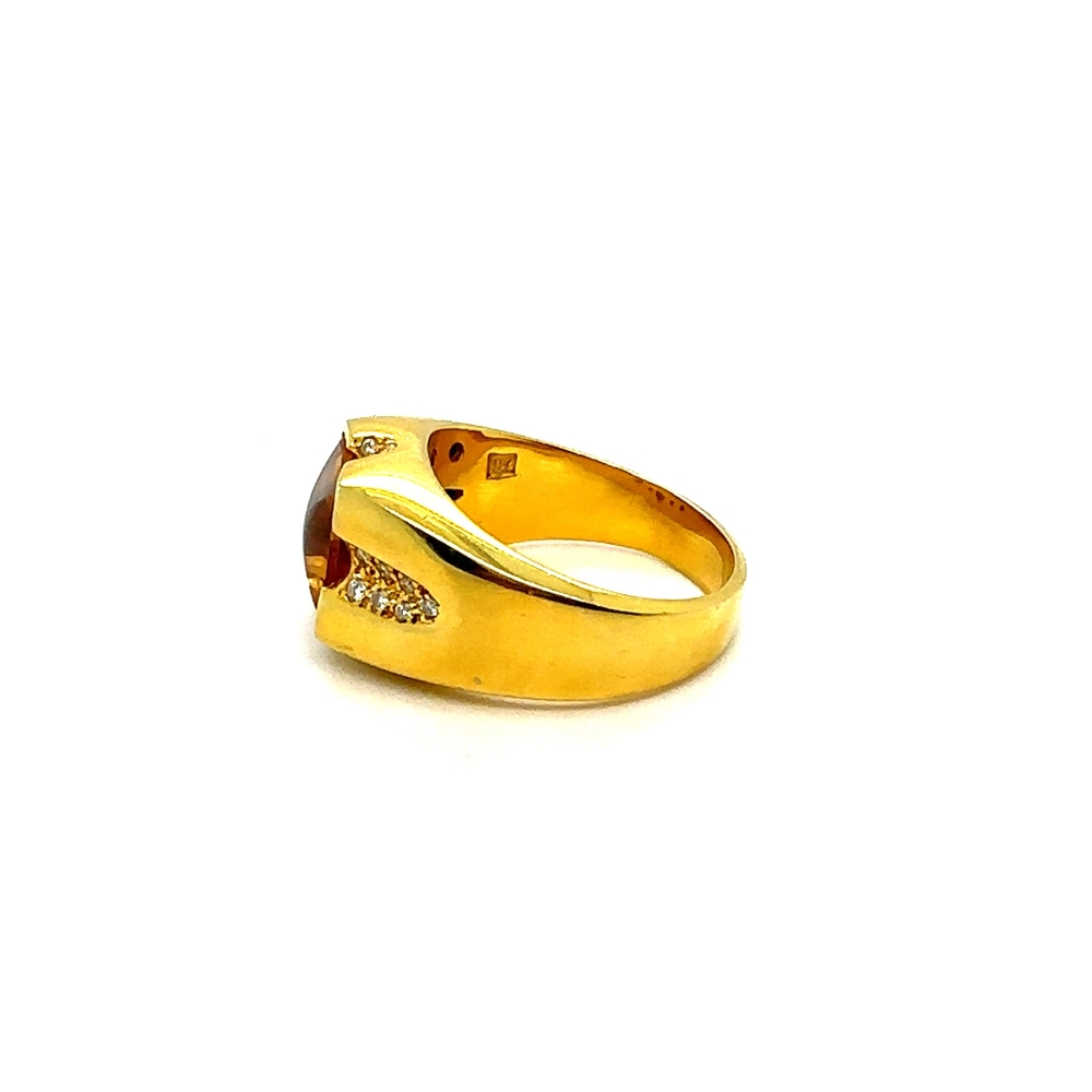 mens gold and citrine ring