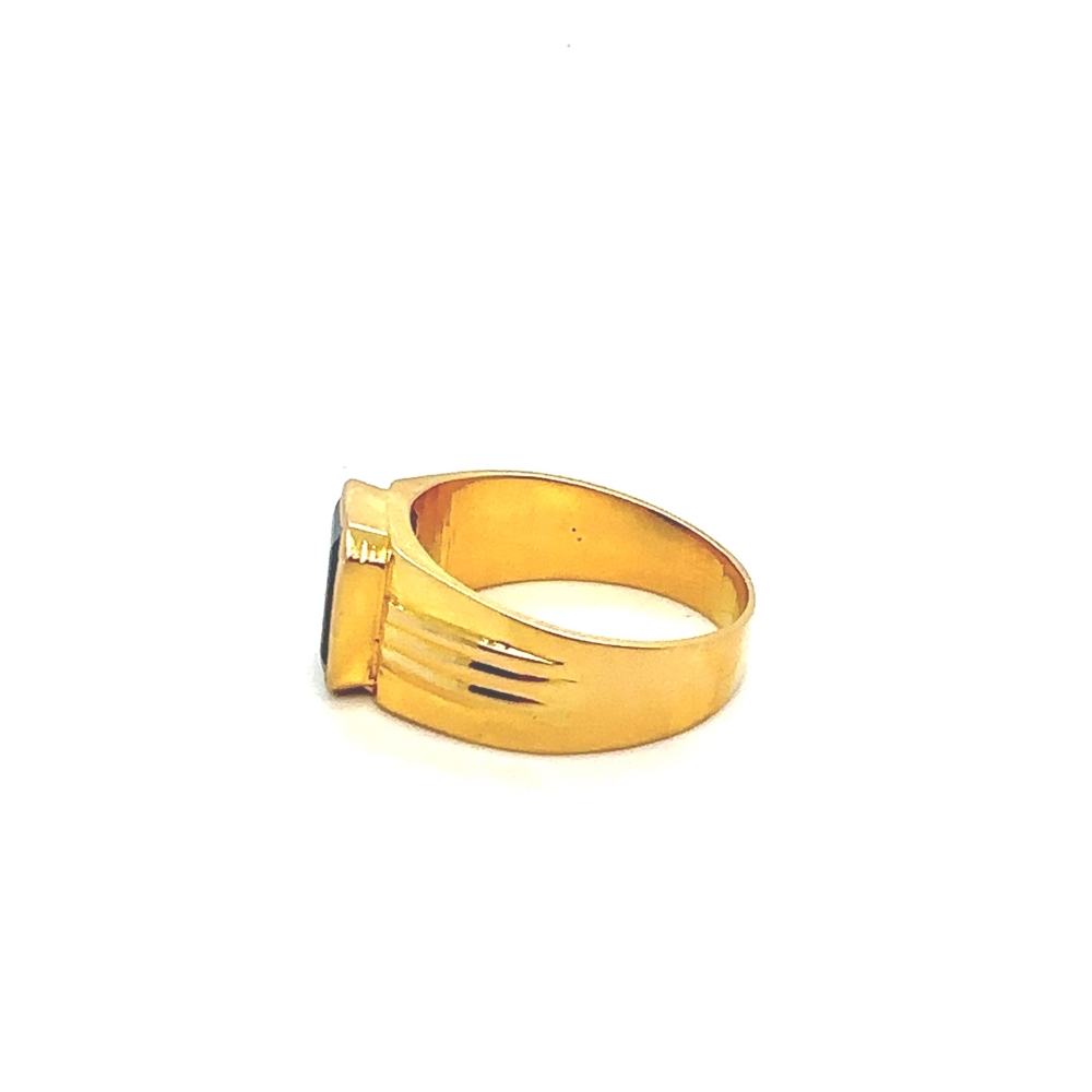 mens sapphire and gold ring