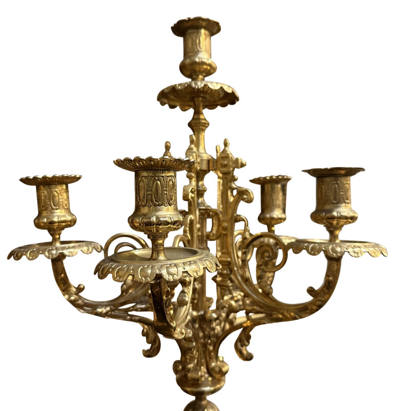 19th century French gilt garniture