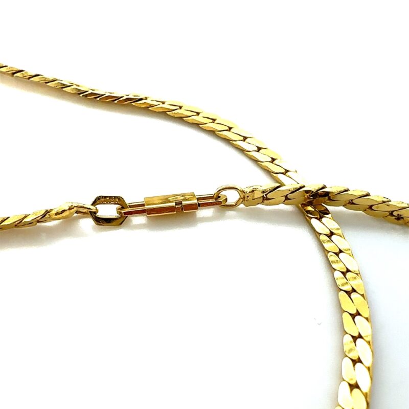gold snake chain necklace clasp
