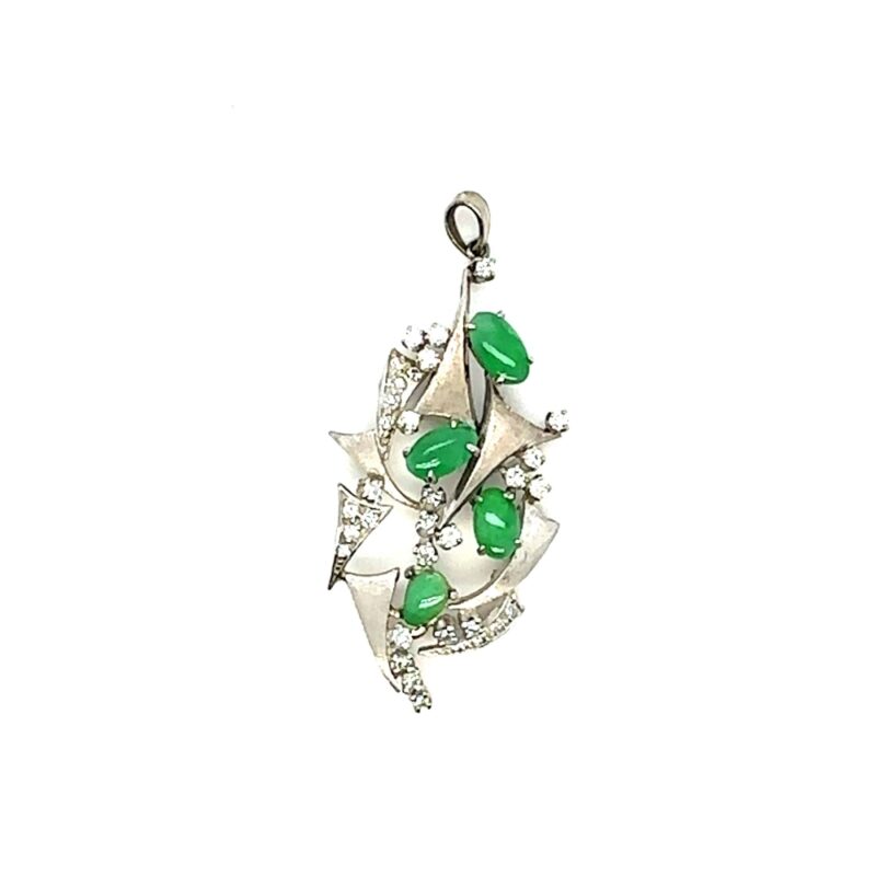 jade and diamond pendant