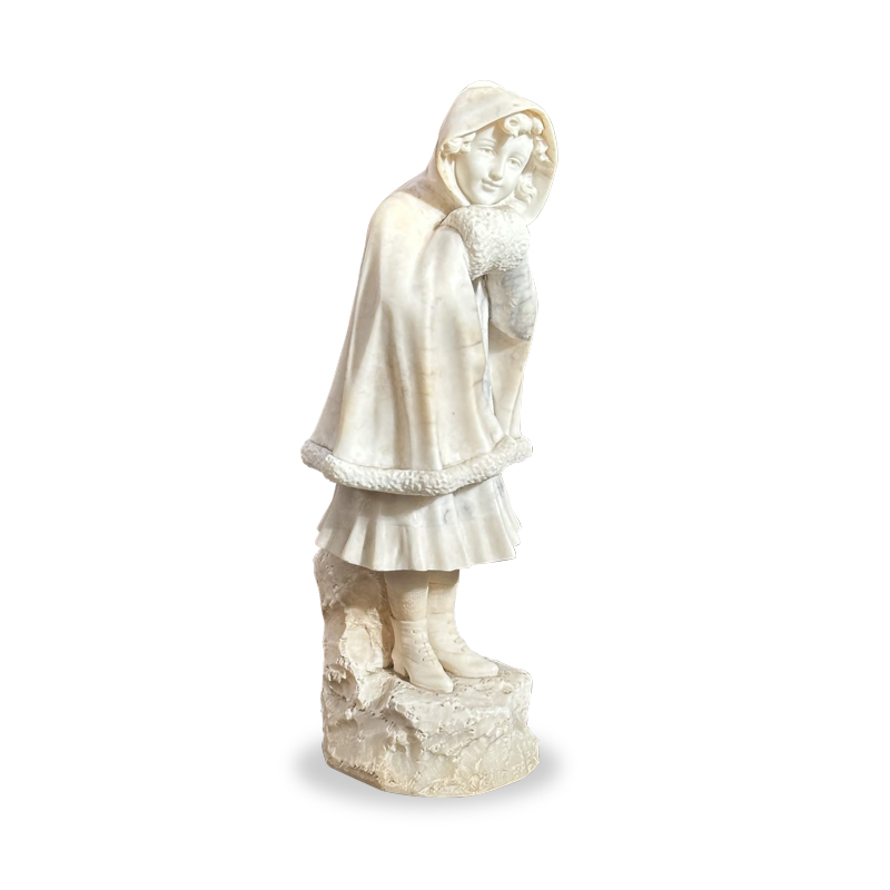 antique marble statue of a girl