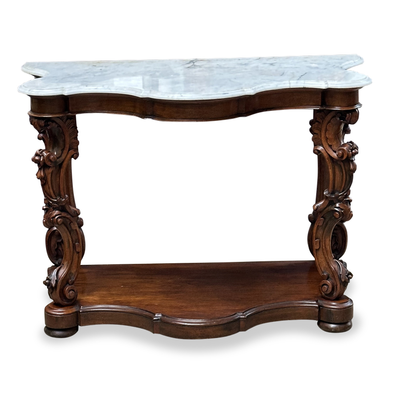 marble top console table