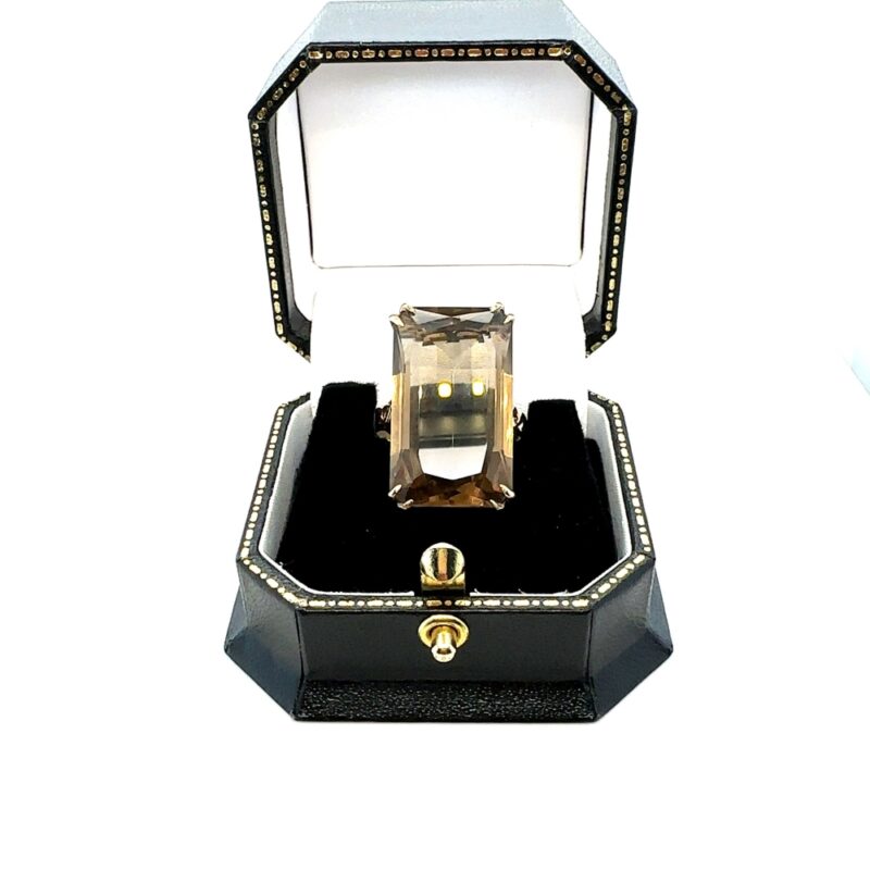 smoky quartz cocktail ring