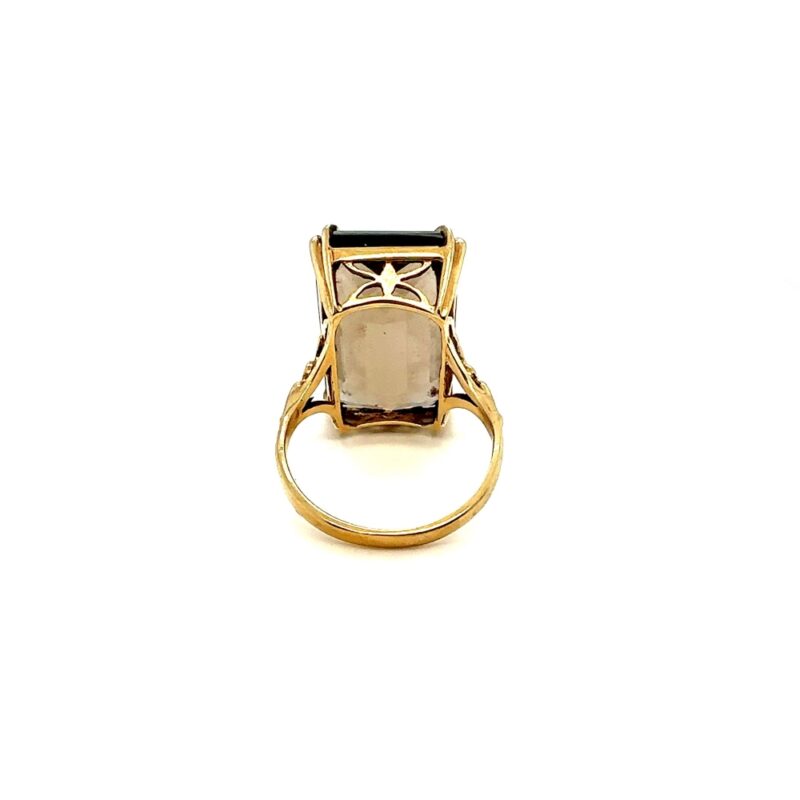 smoky quartz cocktail ring back