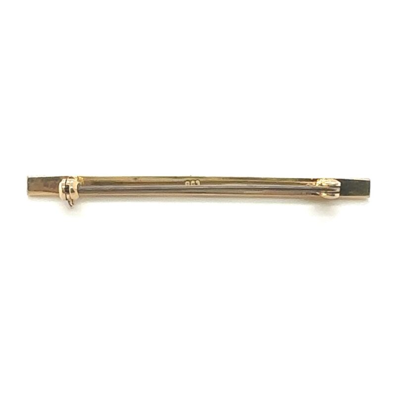 9ct gold bar brooch