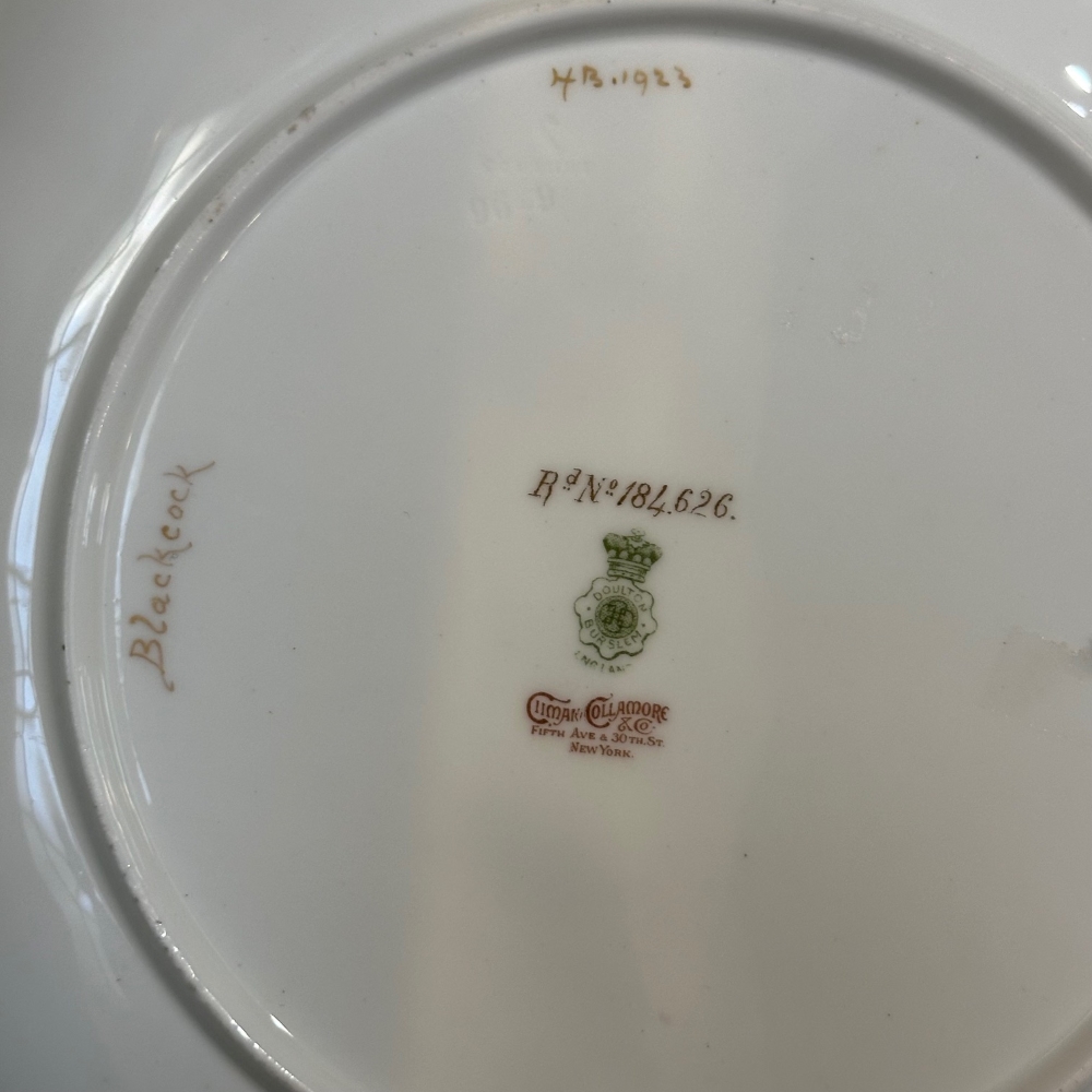Doulton black cock plate