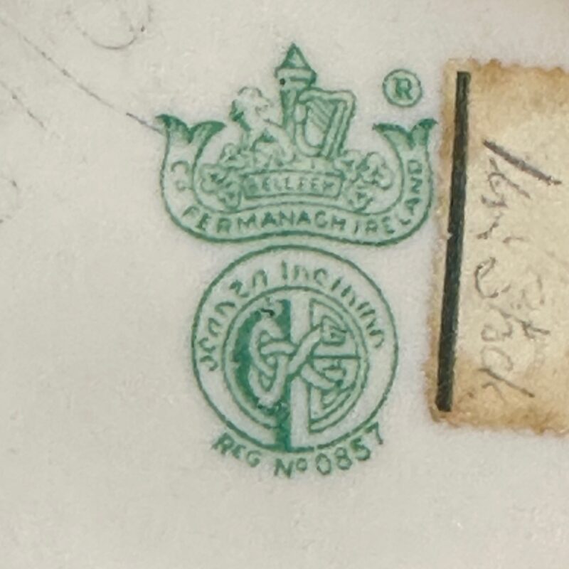 Irish Belleek vase makers mark