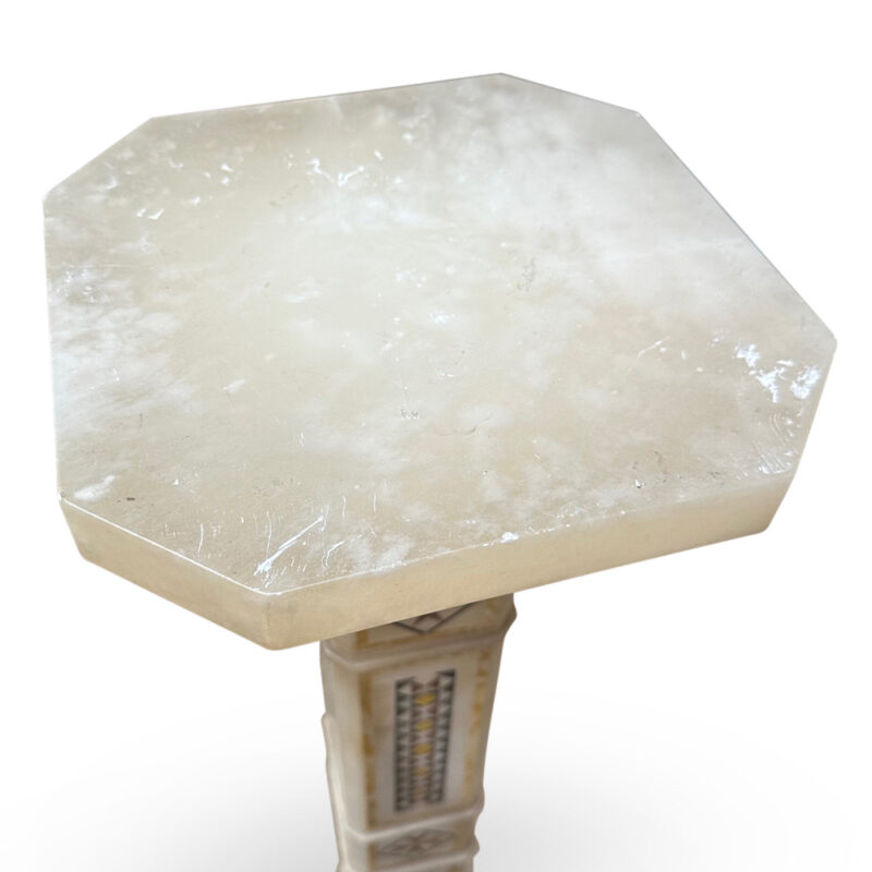 alabaster pietra dura pedestal