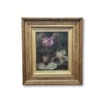 19th Century oil on board still life painting by Oliver Clare