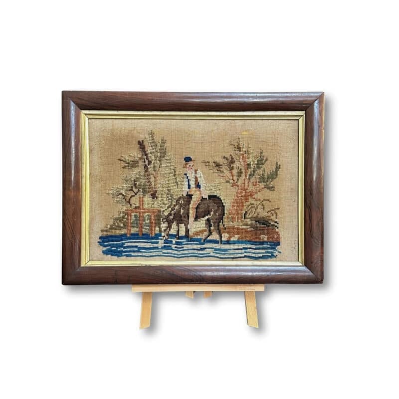 Antique rosewood framed tapestry c.1860