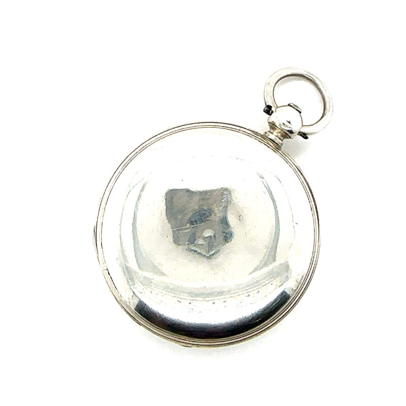Sterling silver half hunter pocket watch London hallmark c.1876