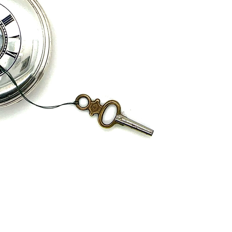 Sterling silver half hunter pocket watch London hallmark c.1876