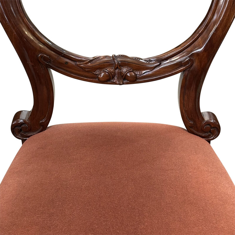 Victorian acorn splat dining chairs