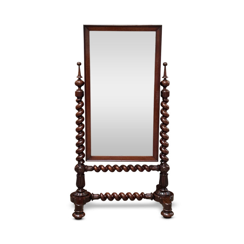 mahogany cheval mirror
