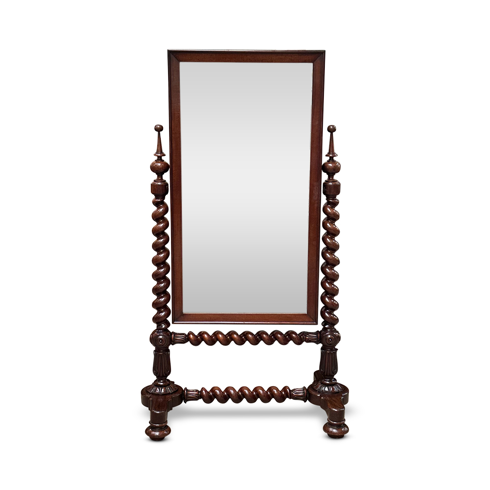 mahogany cheval mirror