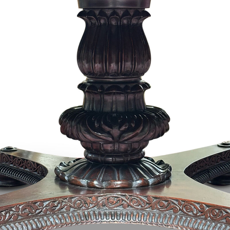 Anglo-Indian round pedestal dining table base