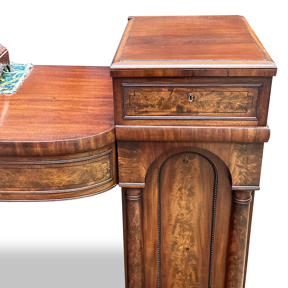 Cuban mahogany pedestal sideboard