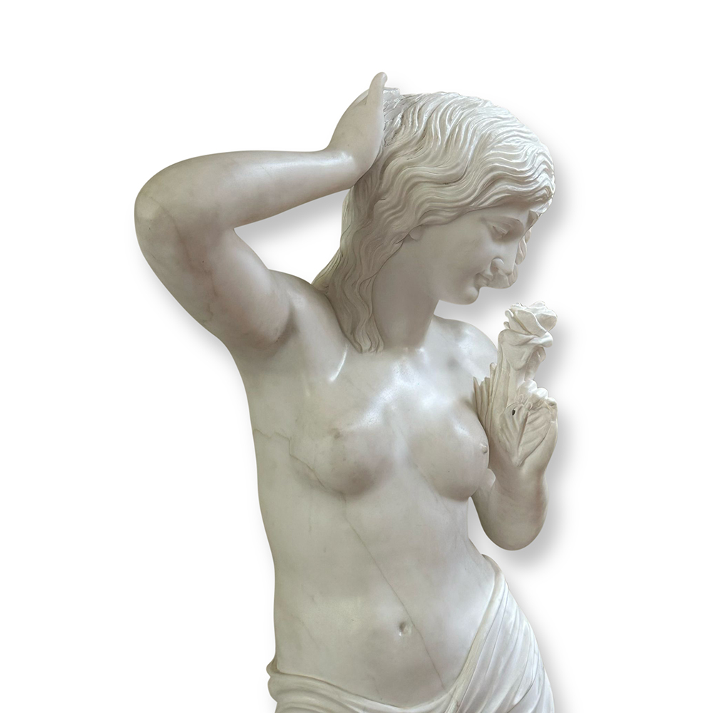 European Carrara Marble female figure