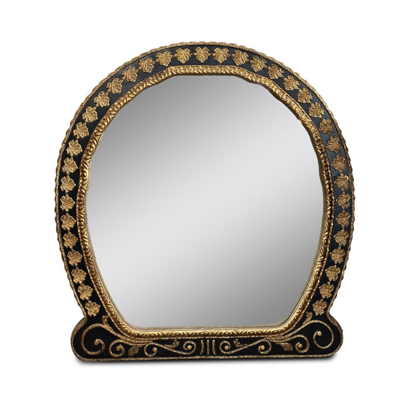 French Empire style oval gilt mirror