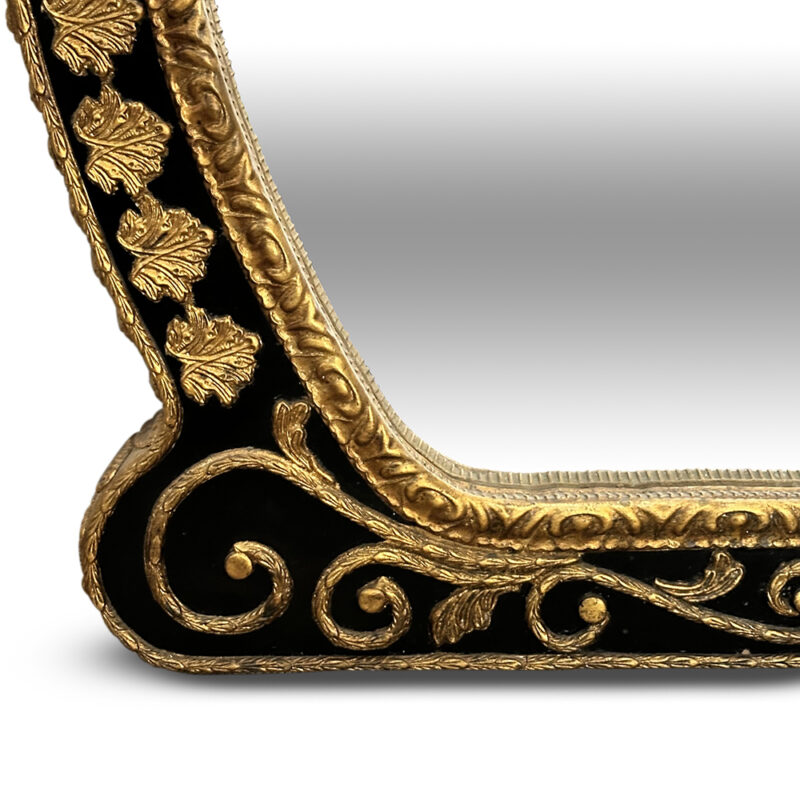 French Empire style oval gilt mirror